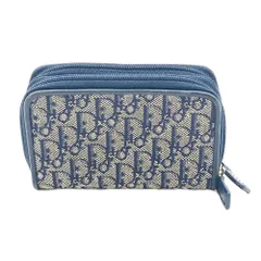 ディオール Dior オブリーク キーケース ジャガード ネイビー コインケース【中古】