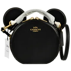 コーチ COACH ディズニー ミッキーマウス ショルダーバッグ レザー CM194 ブラック【中古】