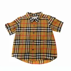 バーバリー チルドレン BURBERRY CHILDREN カジュアルシャツ 半袖 チェック柄 2Y 92㎝ マルチカラー 茶色 ブラウン /HO43 ■GY53 男の子