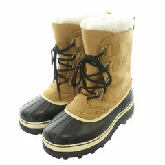 ソレル SOREL CARIBOU カリブーウォータープルーフ スノーブーツ 防水 レザー 26cm 茶 ブラウン 黒 ブラック NM1000-281 /MW ■GY19