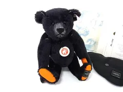■極美品■ Steiff シュタイフ 675904 ポーター 吉田カバン テディベア くま クマ ぬいぐるみ ブラック系 FN4949 □極美品□ Steiff シュタイフ 675904 ポーター 吉田カバン テディベア