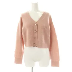 スナイデル SNIDEL 23SS クロップドメタルボタンカーディガン ニット Vネック F ピンク /AT ■OS ■SH