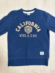 WHO.A.U フーアーユー 起毛 スウェット ネイビー カラー (ラージ)