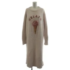 ジェラートピケ gelato pique ルームウェア ワンピース ロング 長袖 アイス ロゴ F ピンク PWN0221044 /AN56