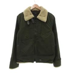 ジョンブル JOHNBULL フライトジャケット ブルゾン 中綿 ボア ジップアップ L カーキ /JS ■GY01