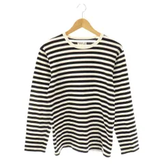 アニエスベーオム Agnes b. homme Tシャツ カットソー 長袖 ボーダー柄 ロンT 0 ブラック ホワイト /DO ■GY18