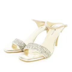 ダイアナ DIANA サンダル ミュール ハイヒール エナメル グリッター ストラップ 大きいサイズ 25cm ピンク /AO3 ■GY19