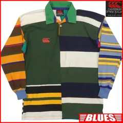 Canterbury カンタベリー ラガーシャツ M ニュージーランド製 ポロシャツ 古着 メンズ マルチボーダー 長袖 シャツ_カットソーサイズM一覧←SEULB屋着古← X8119