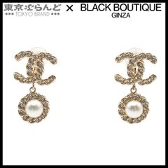 CHANEL ビンテージ•ゴールド イヤリング93A溶岩クローバー ココマーク