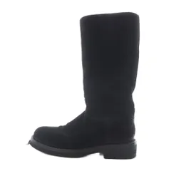 アンドゥムルメステール ANN DEMEULEMEESTER スエード ミドルブーツ ロング 38 黒のサムネイル