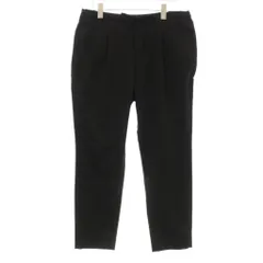 B&Y ユナイテッドアローズ BEAUTY&YOUTH ビューティー&ユース TW イージー アンクルパンツ テーパード タック ジップフライ ウール XL 黒 ブラック 1214-188-6707 /KU ■JS