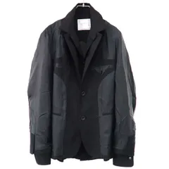 sacai サカイ 21AW Suiting Jacket スーチングシャツジャケット 21-02550M ブラック 1のサムネイル