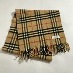 ★ Burberrys バーバリーズ マフラー ノバチェック柄 バーバリーチェック キャメル カシミヤ100％ イギリス製 現状品 0.10kg