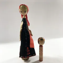 ★ 希少 レア 2点 まとめ商品 こけし 昭和 レトロ コレクション 木製 現状品 0.55kg