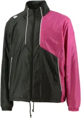 デサント DESCENTE 裏起毛ウインドブレーカージャケット ウインドブレーカー アウター ジャケット フルジップ 裏起毛 保温 防風 反射 部活 練習 レジャー メンズ レディース  DAT3264 BKPK ブラック×ピンク