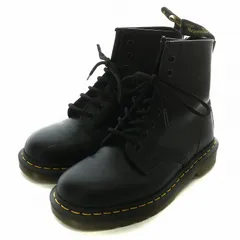 ドクターマーチン DR.MARTENS 1460 8ホールブーツ レザー ショート レースアップ ステッチ ロゴ UK6 25cm 黒 ブラック 10072004 /XZ ■GY18