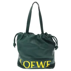 LOEWE ロエベ Flamenco Logo Leather Tote フラメンコ レザーラージトートバッグ  グリーンのサムネイル