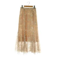 スナイデル SNIDEL カッティングレースマーメイドスカート ロング フレア 0 ピンクベージュ /MY ■OS