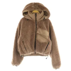 ザラ ZARA ボア ブルゾン 中綿ジャケット ジップアップ フード USA S ピンクブラウン /MY ■OS