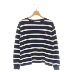 ポロ ラルフローレン POLO RALPH LAUREN Tシャツ カットソー 長袖 ボーダー柄 M 紺 白 /DF