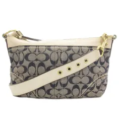 コーチ COACH F10561 シグネチャー ショルダーバッグ 斜め掛け クロスボディ キャンバス レザー 白 ホワイト 紺 ネイビー /GV ■GY11