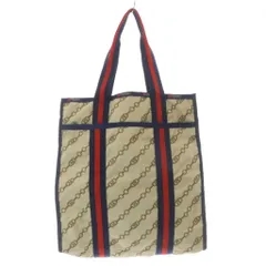 レスポートサック チェーン柄トートバッグ ハンドバッグ アイボリー 紺