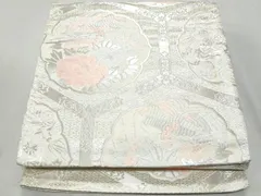 平和屋着物◎六通柄袋帯　唐織　鳳凰花文　銀糸　正絹　逸品　CAAZ4831fb