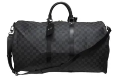 極美品 LOUIS VUITTON ルイヴィトン キーポルバンドリエール55 ボストンバッグ N41413 ダミエグラフィット ブラック 中古 4b008485