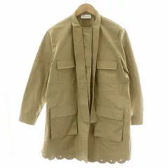 レッド ヴァレンティノ RED VALENTINO ステンカラーコート ロング ミリタリー スタンドネック フルジップ メタルパーツ 40 ベージュ TR0CJA754YM /MP ■GY18のサムネイル