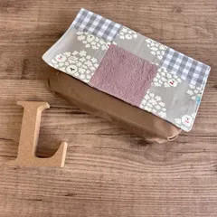 No.178 ちょこっと大きめ横入れお弁当袋 L size＊ポップコーン犬