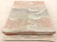 平和屋着物◎六通柄袋帯　吉祥道長文　金銀糸　引箔　正絹　逸品　BAAV6775yc