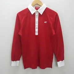 G■ヨネックス/YONEX 長袖ドライポロシャツ/スポーツウェア【L】赤/men's/56【中古】■