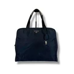 プラダ　PRADA パドロック付き　ミニトートバッグ　ハンドバッグ　ダークネイビー　紺色　テスートナイロン