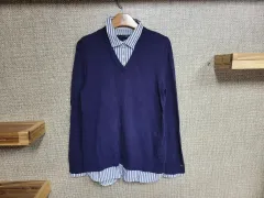 L 100サイズ Tommy Hilfiger トミーヒルフィガー ヴィンテージ ニット シャツ