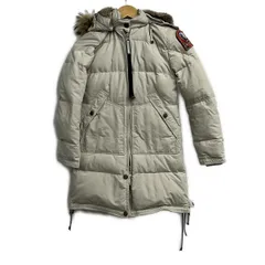 PARAJUMPERS(パラジャンパーズ) ダウンジャケット サイズX SMALL レディース美品  - ベージュ 長袖/ジップアップ/フード、ファー着脱可/冬