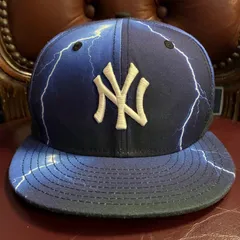 レア NEW ERA × MLB NEW YORK YANKEES 雷 稲妻柄 59FIFTY ベースボールキャップ マルチカラー 7-1/2 59.6cm