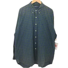 ラルフローレン RALPH LAUREN 90s BLAKE TWO-PLY COTTON ポニー刺繍 タータンチェック L/S ボタンダウンシャツ メンズ import：XL 