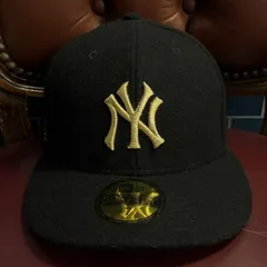 NEW ERA × MLB NEW YORK YANKEES COOPERSTOWN COLLECTION 59FIFTY ウール混 ベースボールキャップ ブラック 7 55.8cm