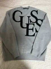 GUESS ロゴ ニット グレー