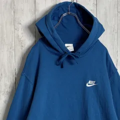 【海外モデル】ナイキ NIKE 胸元刺繍 ブルー パーカー #705