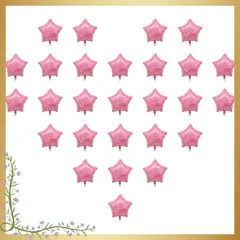 【迅速発送】50 pcs star バルーン 風船セット 12.5CM, アルミホイルバルーン 子供の誕生日,記念日,ベビーシャワー,結婚式,受付会,アフターパーティー,卒業式および学校または幼稚園の入場イベントのため (うすいピンク) 0