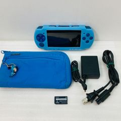 [Tested and Working] [New Battery Included] PSP Console [Vibrant Blue] PSP-3000 with Memory Card, Pouch, and AC Adapter BK6