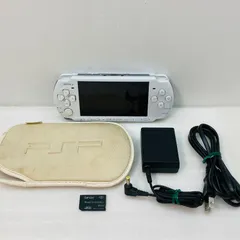 【動作確認済み】【新品バッテリー付】PSP本体 [パール・ホワイト] PSP-3000 メモリーカード付／ポーチ付／ACアダプター付 BK9