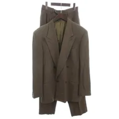 エンポリオアルマーニ EMPORIO ARMANI セットアップ スーツ ダブル ウール カーキ系 48 ■ECT
