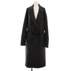 ハレ HARE チェスターコート ロング ウエストリボン ウール F グレー /BM