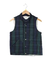 studio CLIP チェック ダウン ベスト 25120104