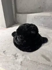 ブラック ファー バケットハット