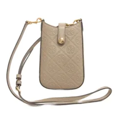 トリーバーチ TORY BURCH 美品 Tモノグラム クロスボディ ショルダーバッグ 斜めがけ レザー 総柄 ベージュ 鞄