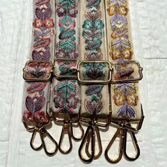 インド刺繍リボン　ショルダーストラップ　ショルダーベルト　スマホストラップ　ハンドメイド　＊No.41