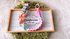 パラコード✶スマホストラップ✶ショート手首用✶ハンドストラップ✶カラーリング＆ストラップホルダー付✶パステルレインボー